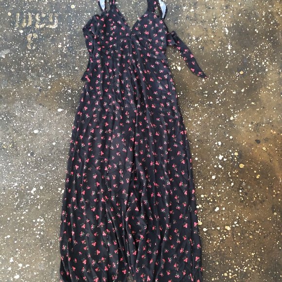 RESA Jilly Jumpsuit Napa Floral Tied Back Black Red - Picture 6 of 7
